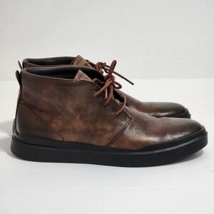 Cole Haan Men's Grand Pro Rally Chukka Shoes Brown Leather Size 9.5 Casual Comfy